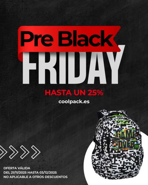 Arrancamos el Pre Black Friday 🚀

Visita nuestra web y descubre las ofertas irresistibles que ya tenemos en marcha.🤩

#Coolpack #blackfridaysales #preblackfridaysale #Descuentos
